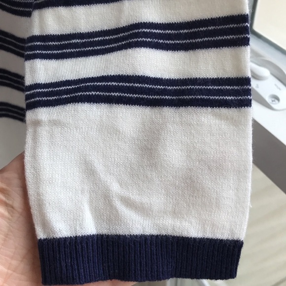 NWOT Loft Lightweight Navy & White Stripe Spring Summer Nautical Sweater XS - Picture 5 of 6